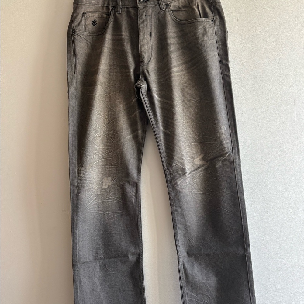 Rocawear Classic Fit Men Jeans Size 36W Wide Legs Hip Hop Baggy Distressed Gray